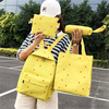 4pc / ensembles sac à dos scolaire femmes toile voyage cartables sacs décole pour adolescentes