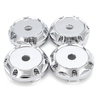 4PC 64mm ABS Silver Wheel Center Hub Caps Wheel Center Emblem