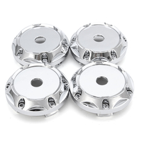 4PC 64mm ABS Silver Wheel Center Hub Caps Wheel Center Emblem