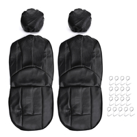 4pcs / ensemble housse de protection respirante siège avant de voiture en cuir PU universel