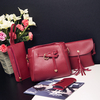 4PCS / Set femmes PU cuir grande capacité sac à bandoulière sac à main sac à main porte-carte
