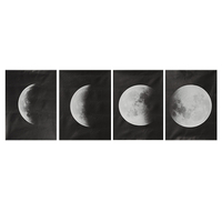 4pcs / set lune décoration murale affiche Art Print Canva Wall Picture Home Decorations