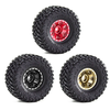 4PCS 1.0 Inch Aluminum Alloy Blade Wheels Gravel Tires Spare Parts for SCX24 FMS24 TRX4M RC Climbing Car Vehicle Models