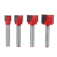 4pcs 10/13/16 / 18mm surface de rabotage nettoyage de fond en bois fraisage cnc routeur outils de travail du bois