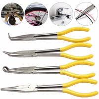 4pcs 11 pouces pinces à nez extra longs plié droit mécanique équipement outil à main