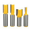 4pcs 1/2 pouce Shank sous-dimensionné Dado Bits routeur de porte Set Two Flutes Woodworking Cutter