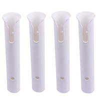 4Pcs 12 pouces Bateau à canne à pêche Bateau Marine Plastique Blanc Tube Mount Rack 30cm