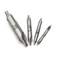 4pcs 1/2/2.5/5mm Ensemble de Forets de Centrage 60 Degrés HSS Center Forets Bits ContersinkDrills