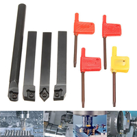 4pcs 12mm SCLCR1212H09 SCLCL1212H09 CN1212H09 S12M-SCLCR09 Porte-outil de tournage pour CCMT Ins