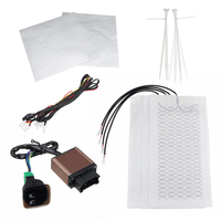 4pcs 12v en fibre de carbone chauffage de voiture coussinets de siège chauffant chauffé 5 niveau interrupteur universel