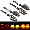 4pcs 12v moto rouge LED clignotants sallume pour Kawasaki/Yamaha / BMW / Honda / KTM