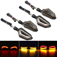 4pcs 12v moto rouge LED clignotants sallume pour Kawasaki/Yamaha / BMW / Honda / KTM