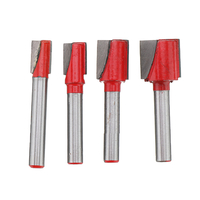 4pcs 1/4 pouce peu de routeur de tige 5/16 3/8 1/2 5/8 pouces de nettoyage de fond de coupe de bois