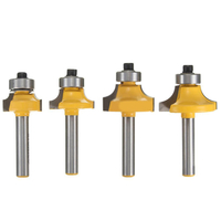 4pcs 1/4 pouce Routeur Bit Set Shank Carbure De Tungstène Routeur Bit Outil Rotatif pour Le Bois