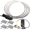 4PCS 15.5 `` voiture LED anneau de roue allume la bande de lumière à une rangée de contrôle Bluetooth
