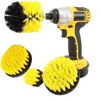 4pcs 2 / 3, 5 / 4/5 pouces outil de brosse de nettoyage brosse électrique perceuse