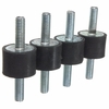 4pcs 20mm de diamètre x 15 mm de long m6 choc en caoutchouc des supports vibrations en caoutchouc d