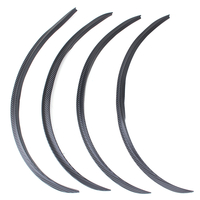 4PCS 28.7 "fibre de carbone voiture roue sourcil arche garnitures lèvres bandes de protection