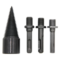 4PCS 32mm Black With Replaceable Handle Firewood Drill Bit Hand Electric Drill Electric Hammer Machine With Round Handle