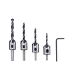 4pcs 3mm-6mm HSS Countersink Drill Bit Set Reamer Woodworking Chamfer Drill Counterbore Pliot Hole Cutter Screw Hole Dri