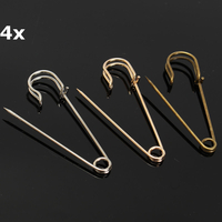 4pcs 50mm épingles de sûreté tissu daiguille décharpe pour lartisanat de couture