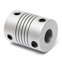 4Pcs 5mm x 8mm Connecteur en Aluminium Flexible Moîtier Couplage OD19mm x L25mm CNC Stepper Moteur à Coupler
