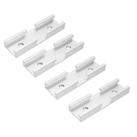 4pcs 80mm T-rail Connecteur T-slot Mitre Track Jig Fixation Slot Connecteur Pour Routeur Table