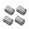 4pcs Air Roue Couverture Pneu Jante Tire Valve Poussière Tiges Caps Chrome En Aluminium Pour Moto Van Vélo De Voiture Un