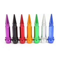 4pcs Aluminium Tire à poussière antirouille Tige Valve Caps Auto Auto Bike Spike Shape
