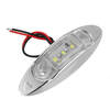 4Pcs Blanc 3LED 24V Indicateur de marqueur latéral Lampe de dégagement Camion Remorque Camion Van