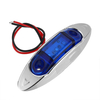4pcs bleu 3LED 24V indicateur de marqueur latéral lumière de dégagement lampe camion remorque camion van