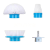 4pcs brosse de nettoyage de perceuse électrique bleu-blanc nettoyeur de baignoire kit combiné dépurateur de coulis