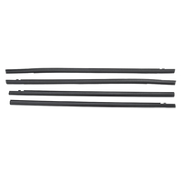 4pcs Car Weatherstrip Window Moulding Trim Door Seal Seal Belt Pour Honda Civic 16-19
