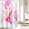 4pcs chirstmas fleurs salle de bain rideau de douche piédestal tapis couvercle couvercle tapis de bain