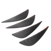 4pcs Durable En Fiber De Carbone Style Voiture Spoiler Aile Avant Pare-chocs Splitter Trim Tip Kit