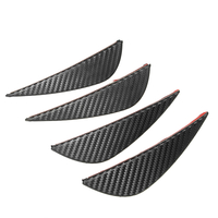 4pcs Durable En Fiber De Carbone Style Voiture Spoiler Aile Avant Pare-chocs Splitter Trim Tip Kit