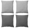 4pcs ensemble de housse de coussin 45x45cm housse de coussin en polyester gris pour coussins oreillers