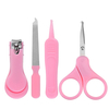 4pcs ensemble de soins pour bébé en acier inoxydable enfants coupe-ongles ensemble doutils de lime à ongles