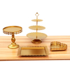 4pcs ensemble support de gâteau de gâteau en métal vintage support de dessert de gâteau affichage décorations stand de g