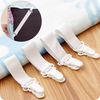 4Pcs Feuilles de lit Fixed Pinces Clip Holder Fixations Set Bouchon de feuille élastique antidérapant