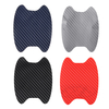 4pcs fibre de carbone poignée de porte de voiture Film protecteur anti-rayures protecteur autocollant