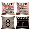 4pcs housse de coussin housse de coussin de cinéma maison cinéma maison cinéma voiture voiture canapé