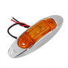 4pcs jaune 3LED 24V indicateur de marqueur latéral lumière de dégagement lampe camion remorque camion van