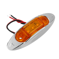 4pcs jaune 3LED 24V indicateur de marqueur latéral lumière de dégagement lampe camion remorque camion van