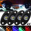 4pcs LED feux de pont atmosphère atmosphère décoration lampes offroad voiture camion bateau camping car SUV 6000K étanch