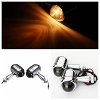 4pcs lentille fumée mini balle ampoule clignotant avant lumière arrière pour Harley