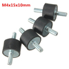 4pcs m4 15x10mm doubles termine supports de caoutchouc anti-vibration de supports en caoutchouc