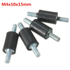 4pcs m4x10x15mm caoutchouc amortisseur double termine en caoutchouc montages antivibratiles isolateur