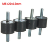 4pcs m5x20x15mm doubles termine supports de caoutchouc anti-vibration de supports en caoutchouc