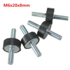 4pcs m6x20x8mm doubles termine supports de caoutchouc anti-vibration de supports en caoutchouc